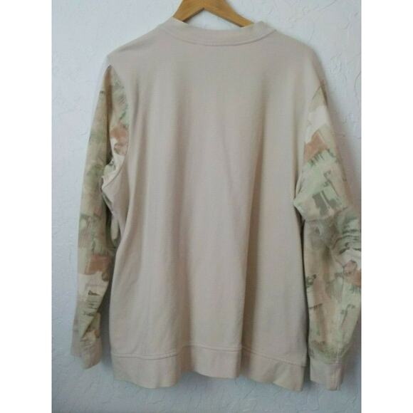 D&Co Active Sports Jacket Full Zip Up Women size XL Beige with Camo Sleeves - Picture 5 of 11